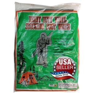 Heavy Duty Vinyl Stocking Foot Wader • World Wide Distributors • Sz M 1950s NIP